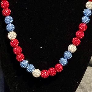 Rhinestone bead spirit drip necklace