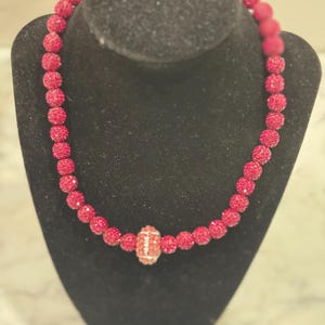 Rhinestone bead spirit drip necklace with sport bead