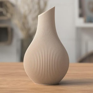 Sculptural Japandi Vase | Geometric 3D Printed Home Decor