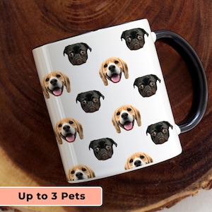 Custom dog face mug with dog face photo gift dog lover coffee mug personalized dog coffee mug personalized dog portrait mug pet photo custom