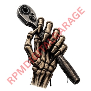 Skeletthandspärr PNG, mekanikerskallehand Clipart, bilgaragedesign, digital nedladdning 3600x3600