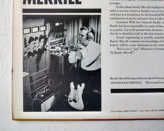 The Guitar Sounds of Buddy Merrill - Vintage LP Record 1965