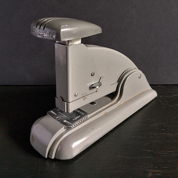 Vintage Swingline Speed Stapler- Cool Old Industrial Office Equipment, Solid Metal Stapler, Working Swingline Classic Stapler, Office Supply