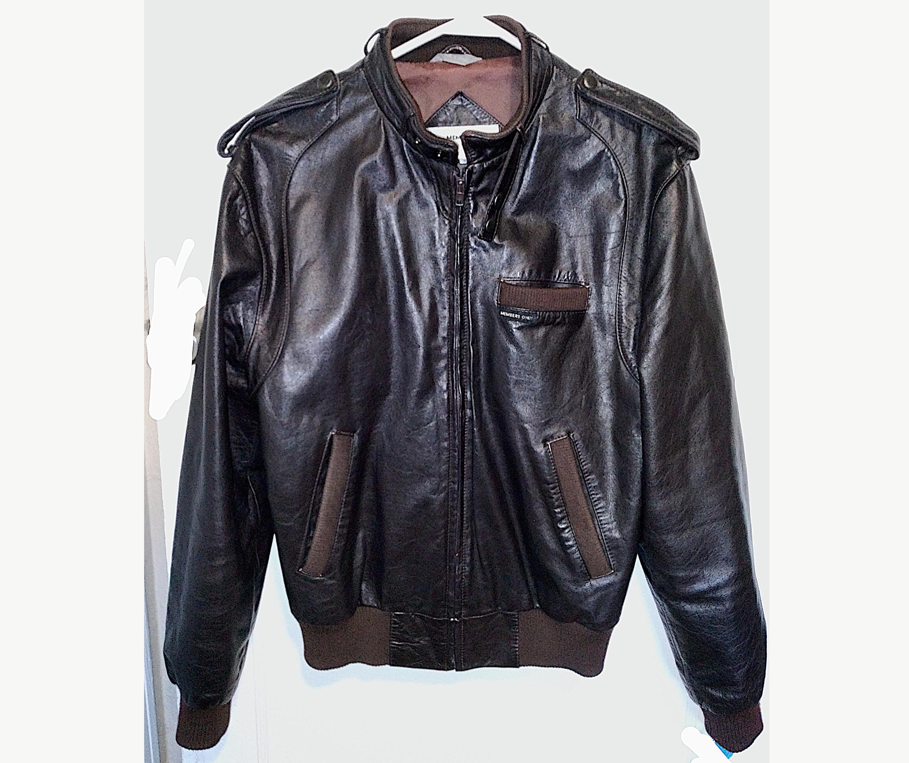 Members Only Jacket Leather - Etsy