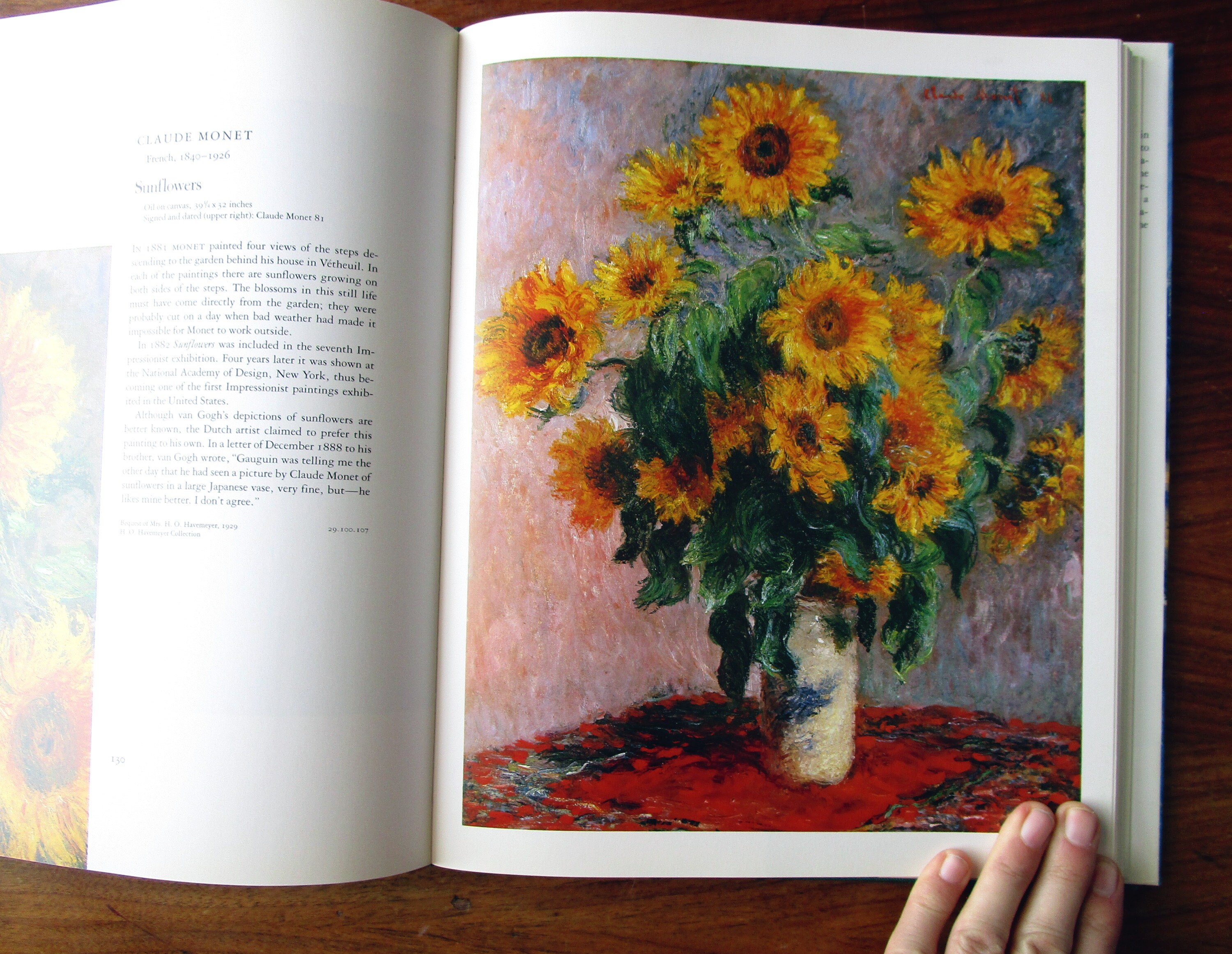 2 Books Hardcover Vincent Van Gogh + Claude Monet Oil Painting