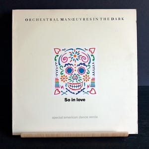 Disque vinyle vintage 12" single - Orchestral Manoeuvres in the Dark : So In Love (Special American Dance Remix) / Concrete Hands - OMD 1985