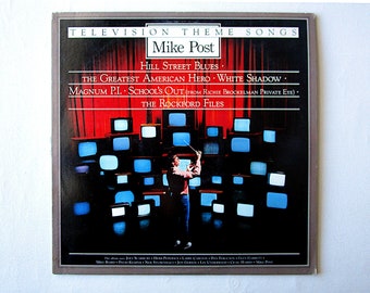 Mike Post: Television Theme Songs - Hill Street Blues, Rockford Files, Greatest American Hero, Magnum P. I. Vintage Vinyl Record, TV Music