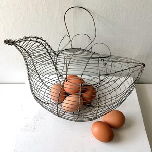 Egg Basket Round Wire Iron Rustic Ornament Egg Fruit Snack Organizer  Household Kitchen Storage Supplies for