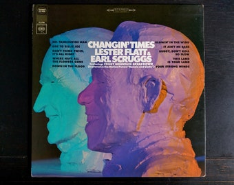 Lester Flatt & Earl Scruggs: Changin' Times -  Vintage Vinyl Record - Kentucky Bluegrass Mandolin Record 1968 - Foggy Mountain Breakdown