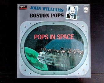 John Williams/Boston Pops: Pops in Space - Vintage Vinyl Record- Music- Star Wars, Superman, The Empire Strikes Back, and Close Encounters