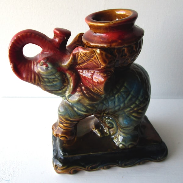 Ceramic Elephant Candle Holder Etsy