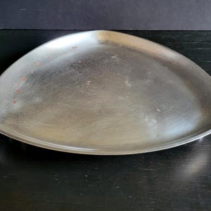 Vintage Academy Silver on Copper 3 Sided Tray, Dish with Ball Feet, Elegant Candy Dish, Nut Dish, Fruit Plate, Holiday, Wedding, Plant Stand