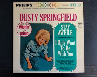 Dusty Springfield: Stay Awhile - I Only Want to Be With You - Vintage Vinyl Record 1964, BlueEyed Soul, Women Singer, Female Artist, Sixties