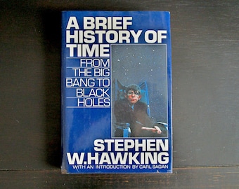 A Brief History of Time by Stephen W. Hawking - 1st Printing - Vintage Hardcover Book w/ Dustjacket