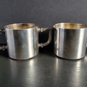 Vintage Silver Cups, Single Handle, Double Handle, Julep Cup , Baby Cup, Small Silver Cup with Two Handles, Pretty Vintage Gift, Set of 2