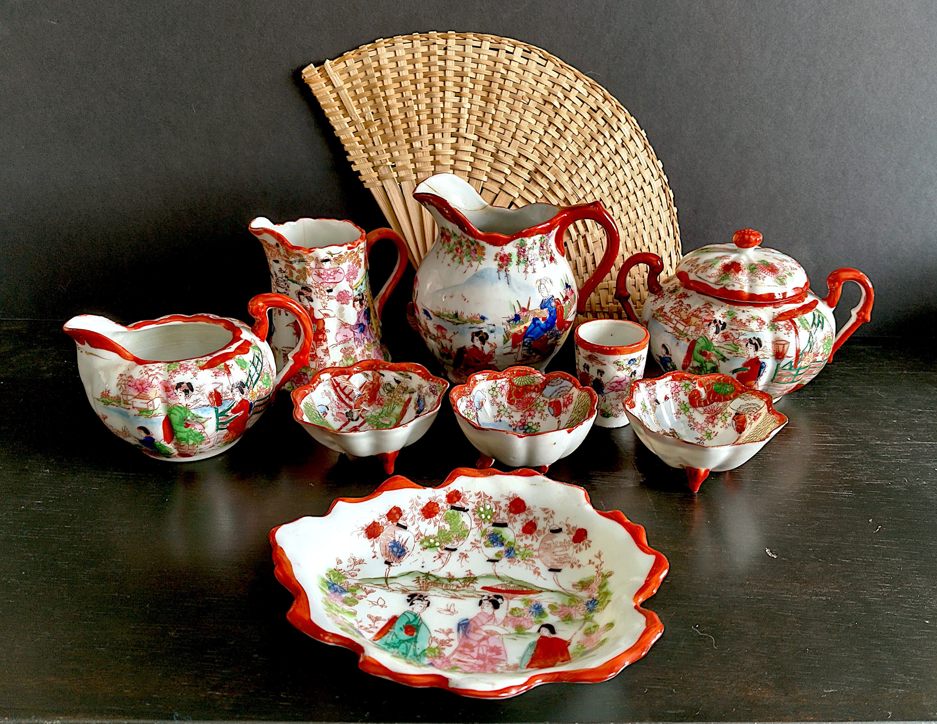 茶碗 春三花 梅桃桜 工芸品