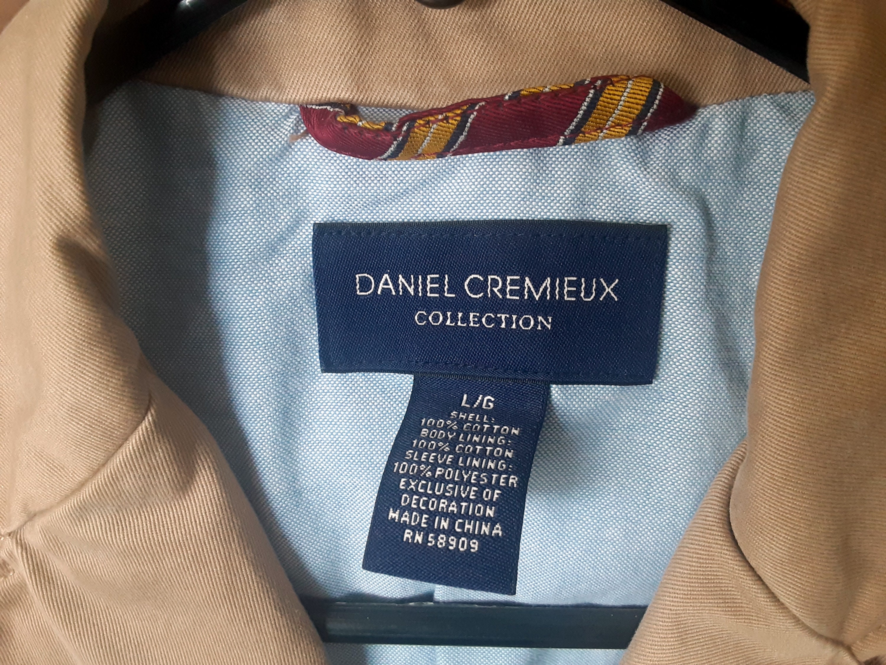 Vintage Daniel Cremieux Cloth Cotton Jacket Unisex Size L - Beige