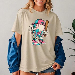 Baseball Drip for Boys Ice Cream Drip Baseball TShirt Baseball Lifestyle 101 Apparel Youth Baseball Drip Ice Cream Tshirt, Cool Sports Shirt
