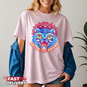 Demon Hunte Tiger, Derpy der Tiger und Vogel-Dämon Hunte Tiger-Shirt, Jäger-Tiger-Fan, Sa.ja Jungen-Shirt, Dämon-Hunte-lustiges Tiger-T-Stück