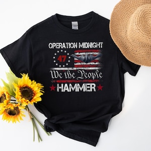 Midnight Hammer B2 USA Military T-Shirt Stealth Bomber Shirt USA Air Force Retro Shirt Patriotic Veteran Gift American Flag Military T-Shirt