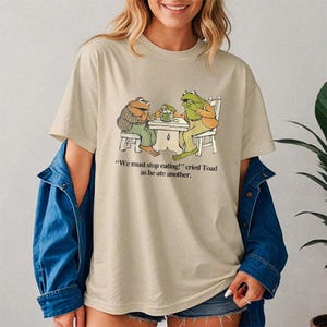 We Must Tee Stop Eating Toad As He Ate Another Frog Men T-Shirt,  Tee Adults Men Women Meme Graphic Sarcastic