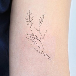 Floral & Leaf Nature Temporary Tattoo (Set of 2)