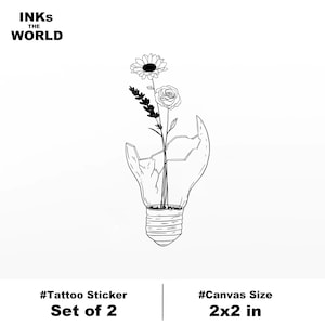 Self-Growth Temporary Tattoo – Symbol of Inspiration (Set of 2)