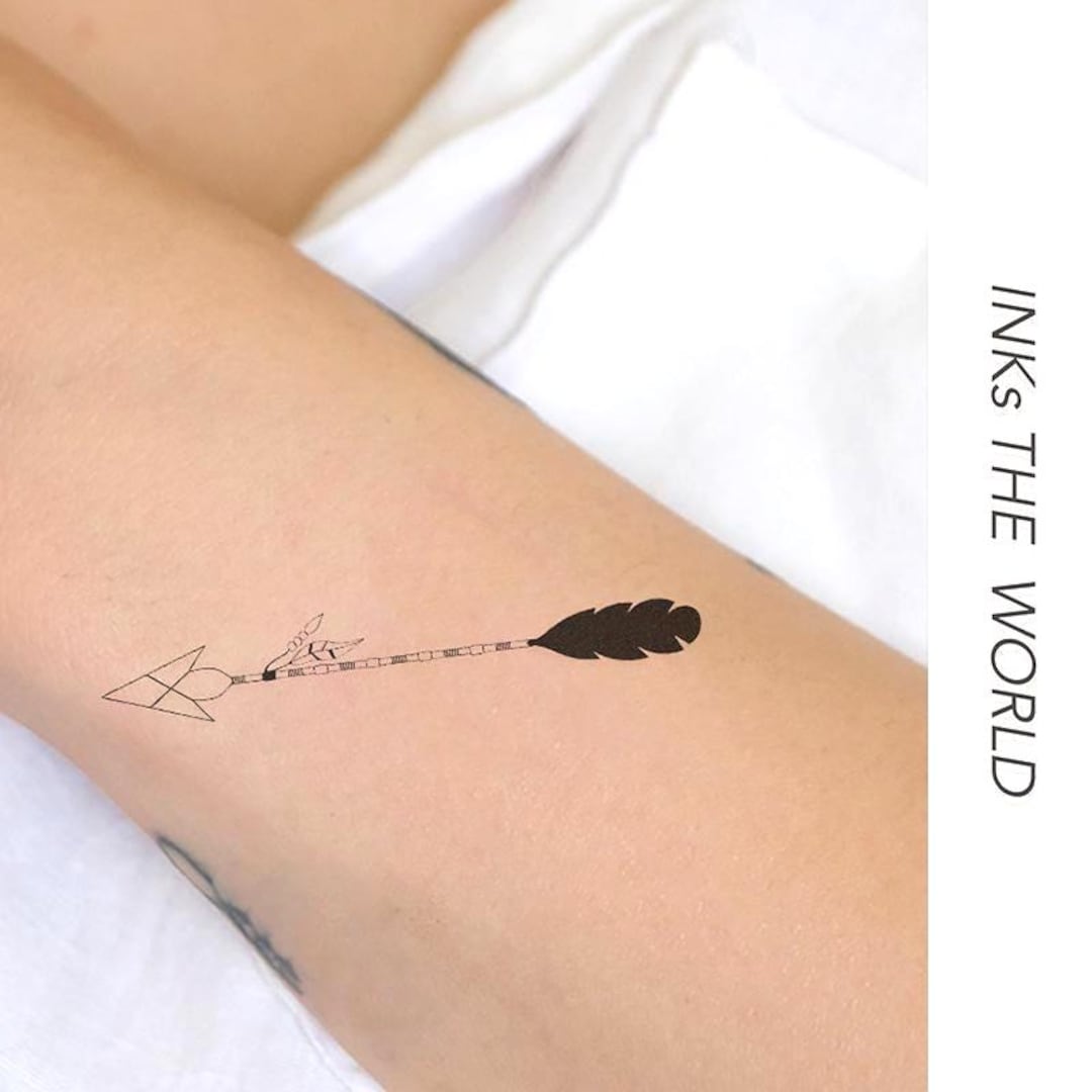 冒険の矢のタトゥー（2枚セット） - 方向と強さの象徴 - Etsy 日本, image size:1080x1080