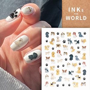 3D Puppy Nail Deco Stickers – Adorable Cartoon Dog | 5D Nails | 3D Nails | DIY Nails