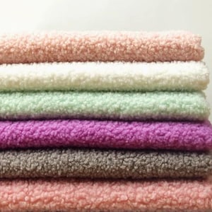 Teddy Plush Fabric, Sherpa Fabric, Fleece Fabric for Crafts, Toys, DIY Handmade, Sewing Projects, Upholstery Fabric, 50cm x 50cm (19”x 19”)