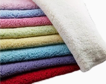 Sherpa Fleece Fabric, Warm Lamb Wool Fabric, Sherpa Fabric, Lamb Faux Fur, Winter Fabric, Blanket Sherpa, Fluffy Fabric, By The Half Yard
