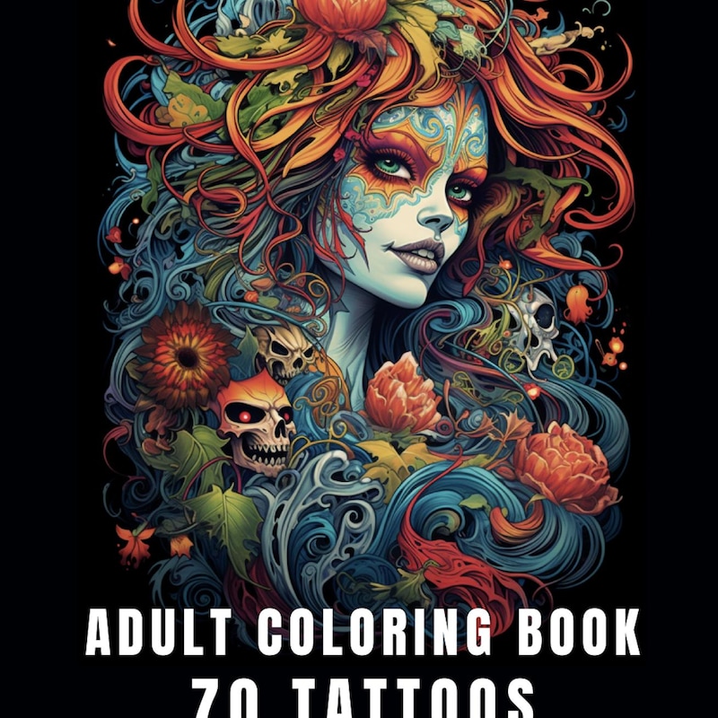 Tattoo Coloring Book - Etsy