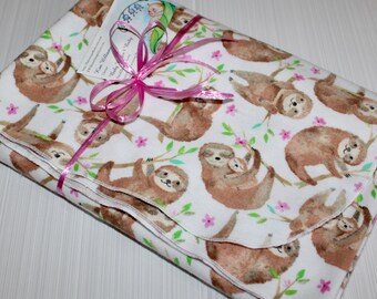 sloth muslin swaddle