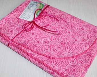 Pink Circles Flannel Receiving Blanket - Extra Large, Pink Flannel Receiving Blankets, Pink Flannel Baby Blankets, Pinkl Infant Blankets