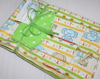 Extra Large - BABY Animals Flannel Receiving Blanket Only - Animal Flannel Receiving Blanket, Flannel Receiving Blanket, Blanket