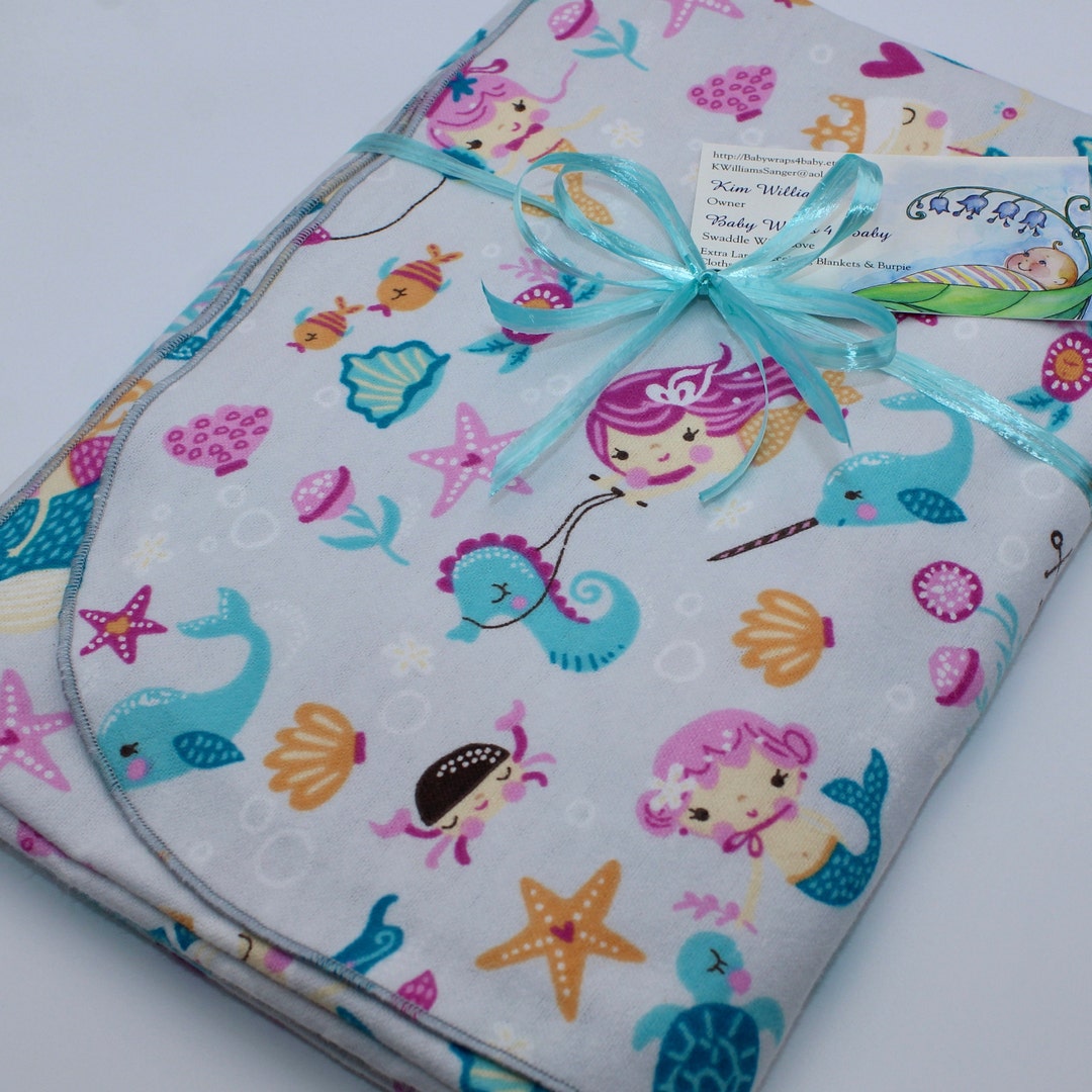 Custom Name Mermaid Blanket For Kids - Personalized 30x40 Inch Super Soft Fleece Throw - View #9