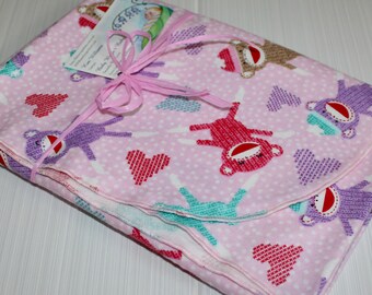 pink monkey blanket