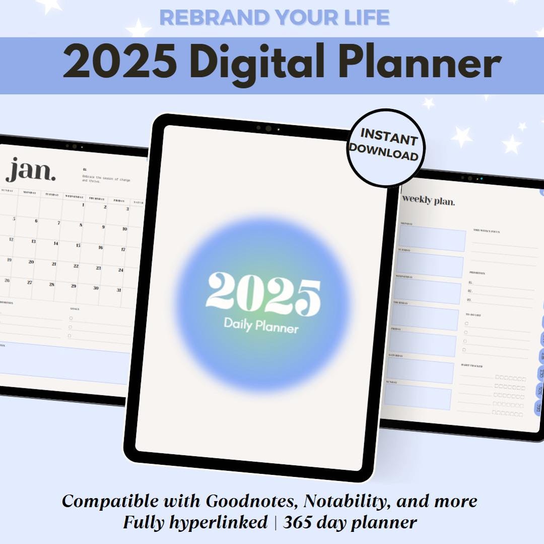 2025 Planner | Digital Planner | Goodnotes Planner | Notability Planner ...