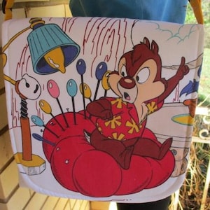 Rescue Rangers  Crossbody / Hip Messenger - Handmade  Vintage  90s Chip n Dale