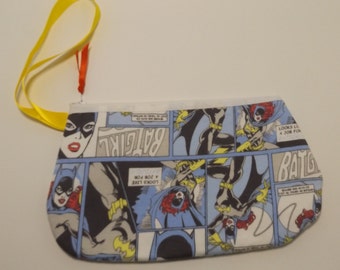 Batgirl  Wristlet / Pouch -- Handmade  DC Comic