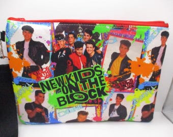 New Kids on the Block Wristlet / Pouch -- Handmade NKOTB....