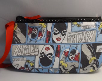 Batgirl  Wristlet / Pouch -- Handmade  DC Comic