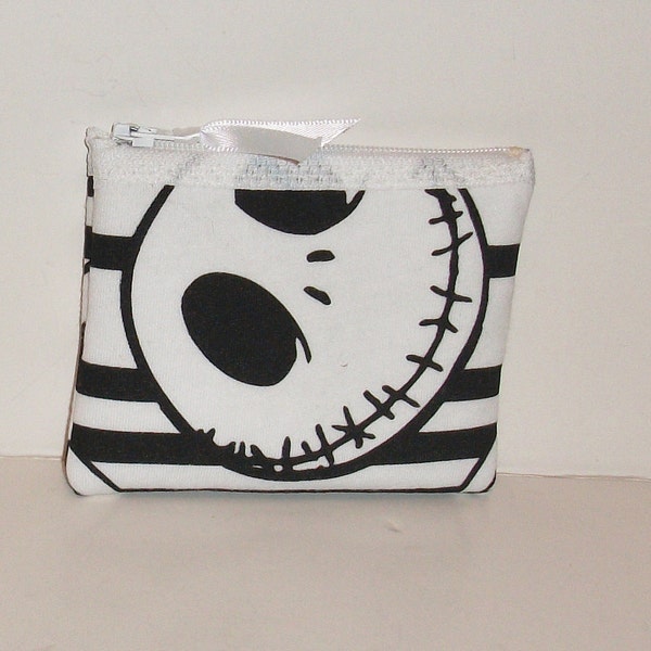 Nightmare Before Christmas  Fabric Coin Purse- Handmade Jack Skellington - OOAK