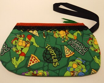 Teenage Mutant Ninja Turtles  Wristlet / Pouch -- Handmade  TMNT