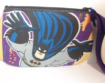 Batman and Robin   Wristlet / Pouch -- Handmade  1995 DC Comic