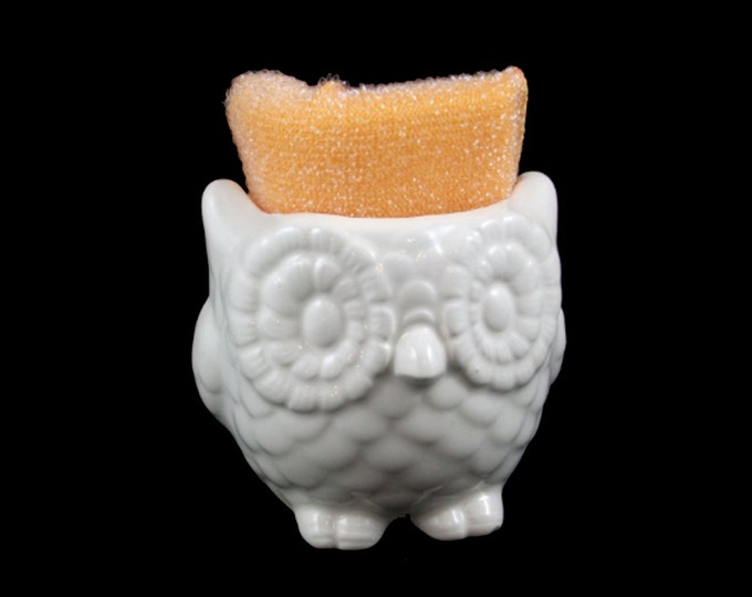 Owl Chore Boy / Scrubby Holder Vintage 70s Ceramic Utensil Cup Etsy