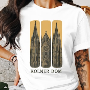 Köln T-Shirt, Dom Design Shirt, Gothische Kathedrale Shirt, Kölner Dom Unisex Hemd, Touristenshirt Köln, Deutschland Souvenir Shirt