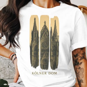 Köln Dom T-Shirt, Kölner Dom Architektur, Kathedrale Köln Design Shirt, Historische Dom Shirt, Monumentales Köln T-Shirt, Touristen Andenken