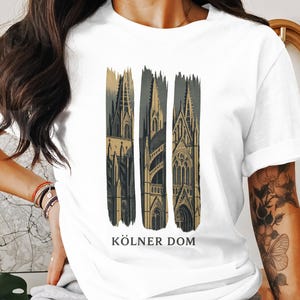 Kölner Dom T-Shirt, Kölner Dom Grafik, Köln T-Shirt, Dom zu Köln Design, Gotische Architektur Shirt, Deutschland Liebhaber Shirt