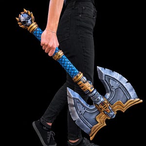 Throne's Edge - Double or Single Blade Cosplay Fantasy Fake Axe Prop - The Eternal Forge Collection